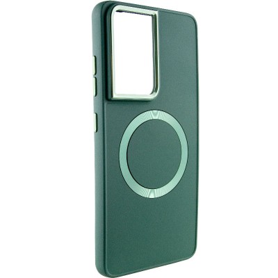 TPU чохол Bonbon Metal Style with MagSafe для Samsung Galaxy S21 Ultra Зелений / Army Green TPU чохол Bonbon Metal Style with MagSafe для Samsung Galaxy S21 Ultra Зелений / Army Green
