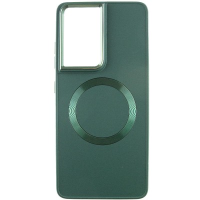 TPU чохол Bonbon Metal Style with MagSafe для Samsung Galaxy S21 Ultra Зелений / Army Green TPU чохол Bonbon Metal Style with MagSafe для Samsung Galaxy S21 Ultra Зелений / Army Green
