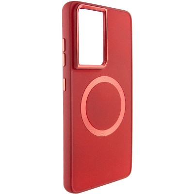 TPU чохол Bonbon Metal Style with MagSafe для Samsung Galaxy S21 Ultra Червоний / Red TPU чохол Bonbon Metal Style with MagSafe для Samsung Galaxy S21 Ultra Червоний / Red