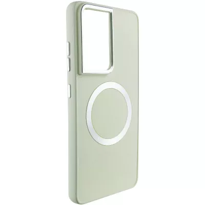 TPU чохол Bonbon Metal Style with MagSafe для Samsung Galaxy S22 Ultra Білий / White