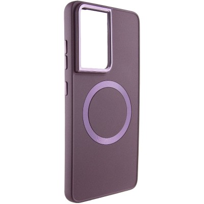 TPU чохол Bonbon Metal Style with MagSafe для Samsung Galaxy S22 Ultra Бордовий / Plum TPU чохол Bonbon Metal Style with MagSafe для Samsung Galaxy S22 Ultra Бордовий / Plum