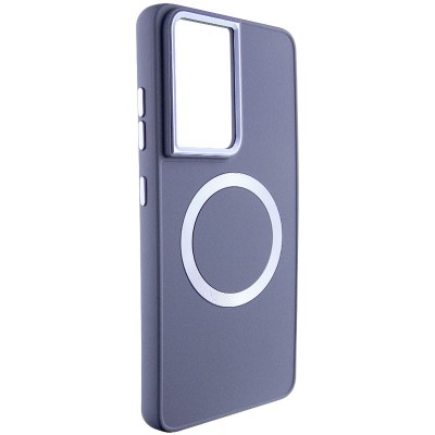 TPU чохол Bonbon Metal Style with MagSafe для Samsung Galaxy S22 Ultra Сірий / Lavender