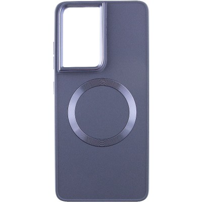 TPU чохол Bonbon Metal Style with MagSafe для Samsung Galaxy S22 Ultra Сірий / Lavender