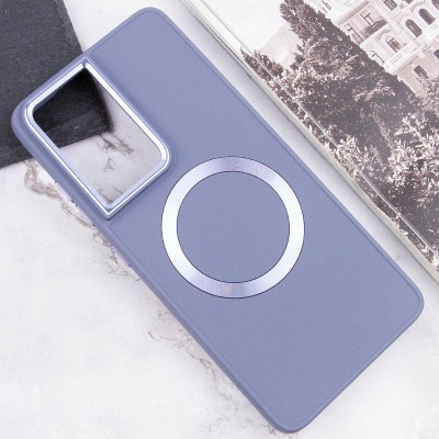 TPU чохол Bonbon Metal Style with MagSafe для Samsung Galaxy S22 Ultra Сірий / Lavender