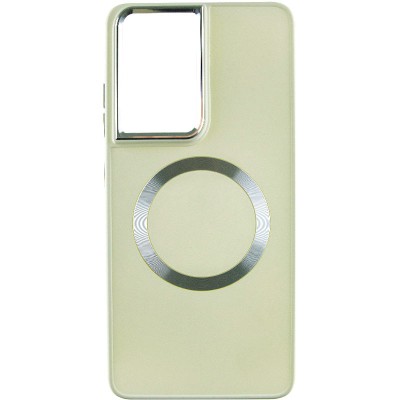 TPU чохол Bonbon Metal Style with MagSafe для Samsung Galaxy S23 Ultra Білий / White