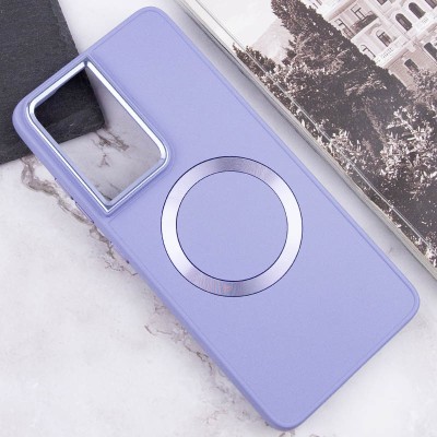 TPU чохол Bonbon Metal Style with MagSafe для Samsung Galaxy S23 Ultra Бузковий / Dasheen