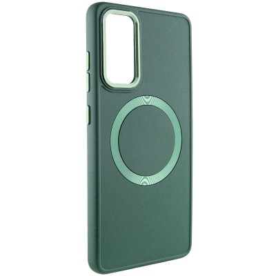 TPU чохол Bonbon Metal Style with MagSafe для Samsung Galaxy S24+ Зелений / Army Green