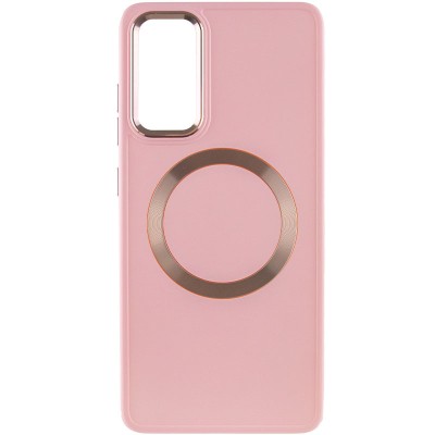 TPU чохол Bonbon Metal Style with MagSafe для Samsung Galaxy S24+ Рожевий / Light Pink