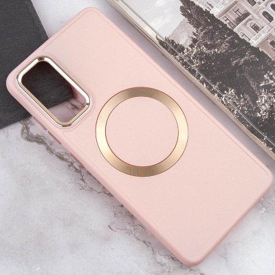 TPU чохол Bonbon Metal Style with MagSafe для Samsung Galaxy S24+ Рожевий / Light Pink