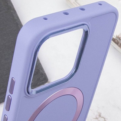 TPU чохол Bonbon Metal Style with MagSafe для Xiaomi 14 Бузковий / Dasheen