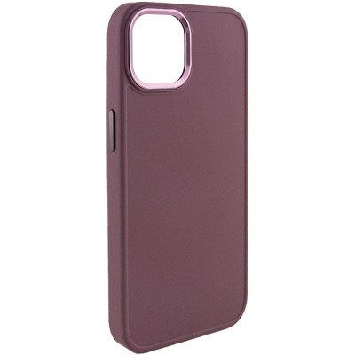 TPU чохол Bonbon Metal Style для Apple iPhone 13 (6.1") Бордовий / Plum