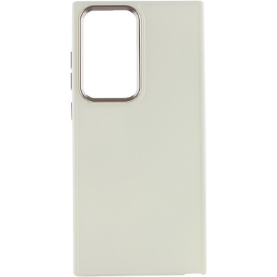 TPU чохол Bonbon Metal Style для Samsung Galaxy S23 Ultra Білий / White