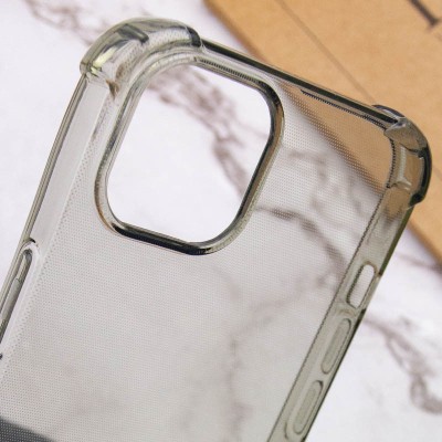 TPU чохол GETMAN Ease logo посилені кути для Apple iPhone 14 (6.1") Сірий (прозорий)