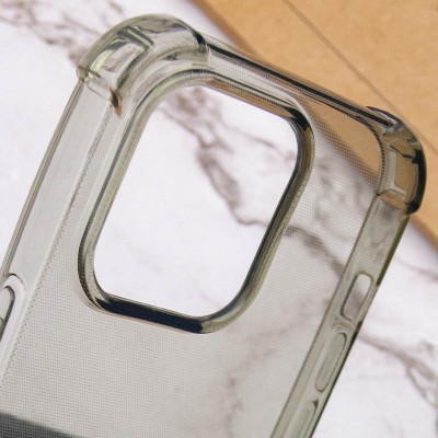 TPU чохол GETMAN Ease logo посилені кути для Apple iPhone 14 Pro Max (6.7") Сірий (прозорий)