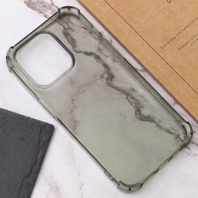 TPU чохол GETMAN Ease logo посилені кути для Apple iPhone 14 Pro Max (6.7") Сірий (прозорий)