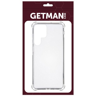 TPU чохол GETMAN Ease logo посилені кути для Samsung Galaxy S22 Ultra Безбарвний (прозорий)