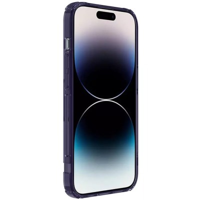 TPU чохол Nillkin Nature Pro Magnetic для Apple iPhone 14 Pro (6.1") Темно-фіолетовий (прозорий)