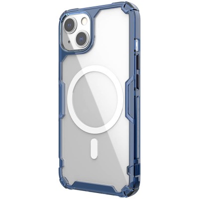 TPU чохол Nillkin Nature Pro Magnetic для Apple iPhone 15 (6.1") Синій (прозорий)