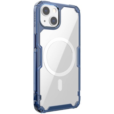 TPU чохол Nillkin Nature Pro Magnetic для Apple iPhone 15 Plus (6.7") Синій (прозорий)