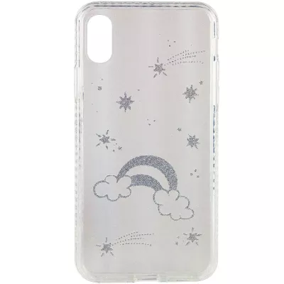 TPU+Glass чохол Aurora Space для Apple iPhone XS Max (6.5") Райдуга