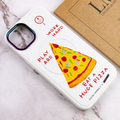 TPU+PC чохол Funny pictures with MagSafe для Apple iPhone 13 (6.1") Pizza