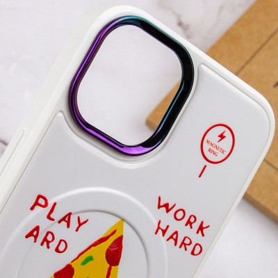 TPU+PC чохол Funny pictures with MagSafe для Apple iPhone 13 (6.1") Pizza