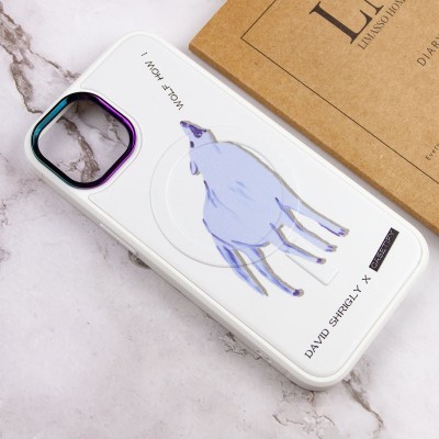 TPU+PC чохол Funny pictures with MagSafe для Apple iPhone 13 (6.1") Wolf