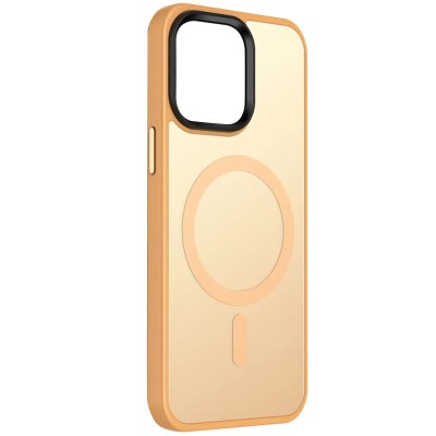 TPU+PC чохол Metal Buttons with MagSafe Colorful для Apple iPhone 14 (6.1") Персиковий TPU+PC чохол Metal Buttons with MagSafe Colorful для Apple iPhone 14 (6.1") Персиковий