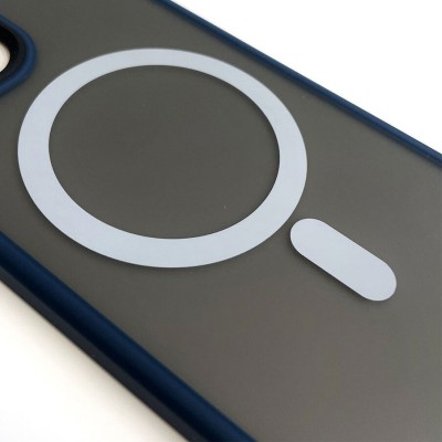 TPU+PC чохол Metal Buttons with MagSafe для Apple iPhone 12 Pro Max (6.7") Синій
