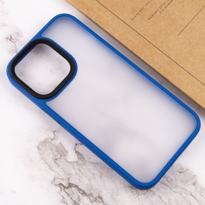 TPU+PC чохол Metal Buttons для Apple iPhone 15 (6.1") Блакитний