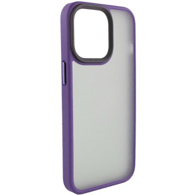 TPU+PC чохол Metal Buttons для Apple iPhone 15 Pro (6.1") Темно-Фіолетовий