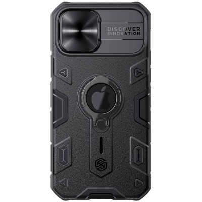 TPU+PC чохол Nillkin CamShield Armor (шторка на камеру) для Apple iPhone 12 Pro Max (6.7") Чорний