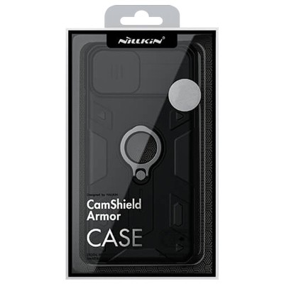 TPU+PC чохол Nillkin CamShield Armor (шторка на камеру) для Apple iPhone 12 Pro Max (6.7") Чорний