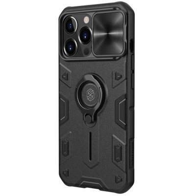 TPU+PC чохол Nillkin CamShield Armor no logo (шторка на камеру) для Apple iPhone 13 Pro (6.1") Чорний