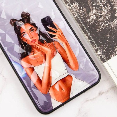 TPU+PC чохол Prisma Ladies для Oppo A38 / A18 Black in White