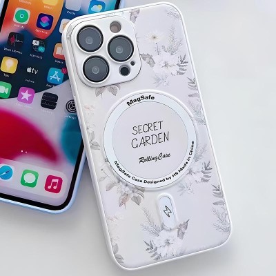 TPU+PC чохол Secret Garden with MagSafe для Apple iPhone 12 Pro (6.1") White