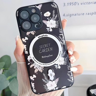 TPU+PC чохол Secret Garden with MagSafe для Apple iPhone 13 Pro Max (6.7") Black