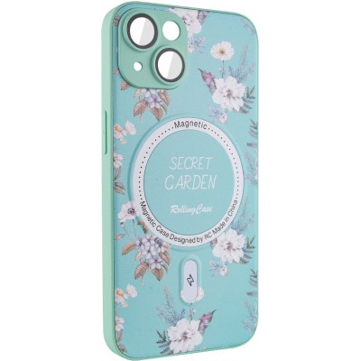 TPU+PC чохол Secret Garden with MagSafe для Apple iPhone 14 (6.1") Mint