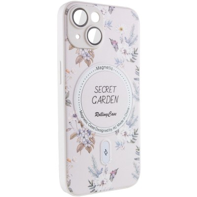 TPU+PC чохол Secret Garden with MagSafe для Apple iPhone 14 (6.1") White