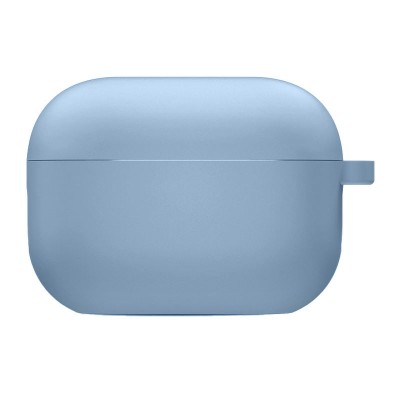 Силіконовий футляр з мікрофіброю для навушників Airpods Pro 2 / Pro Блакитний / Lilac Blue