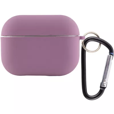 Силіконовий футляр з мікрофіброю для навушників Airpods Pro 2 / Pro Ліловий / Lilac Pride