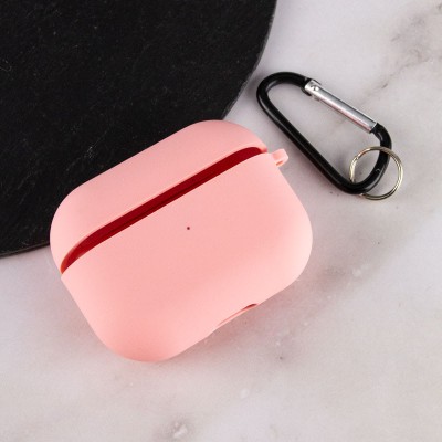 Силіконовий футляр з мікрофіброю для навушників Airpods Pro 2 / Pro Рожевий / Pink