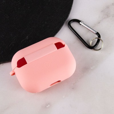 Силіконовий футляр з мікрофіброю для навушників Airpods Pro 2 / Pro Рожевий / Pink