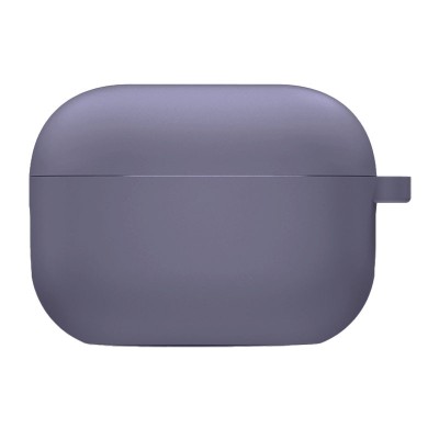 Силіконовий футляр з мікрофіброю для навушників Airpods Pro 2 / Pro Сірий / Lavender Gray