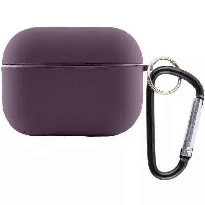 Силіконовий футляр з мікрофіброю для навушників Airpods Pro 2 / Pro Фіолетовий / Elderberry
