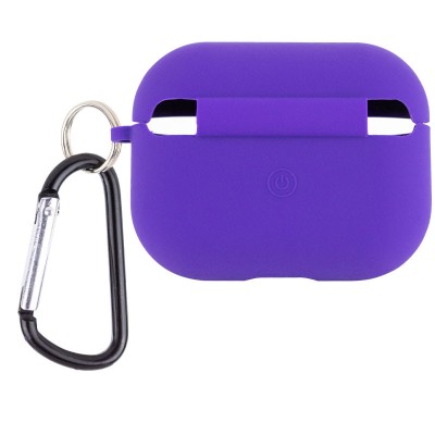 Силіконовий футляр з мікрофіброю для навушників Airpods Pro 2 / Pro Фіолетовий / Ultra Violet