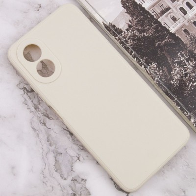 Силіконовий чохол Candy Full Camera для Oppo A78 4G Бежевий / Antigue White