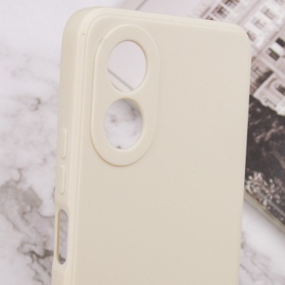 Силіконовий чохол Candy Full Camera для Oppo A78 4G Бежевий / Antigue White