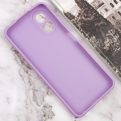 Силіконовий чохол Candy Full Camera для Oppo A78 4G Бузковий / Dasheen