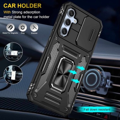 Ударостійкий чохол Camshield Army Ring для Samsung Galaxy A34 5G Чорний / Black